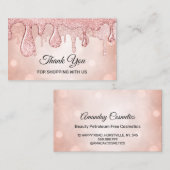 Danke, dass Sie mit unseren Rose-Tropfen einkaufen Visitenkarte (Vorne/Hinten)