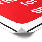 Danke, dass Sie nicht rauchen Sign Poster (Ecke)