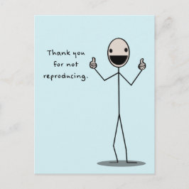 Danke, dass Sie nicht reproduziert haben Postkarte