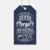 Danke, dass Sie nie vergessen Zitat Geschenkanhänger (Vorderseite)