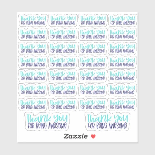 Danke, dass Sie Phantastisch sind - Vinyl Sticker (Blatt)