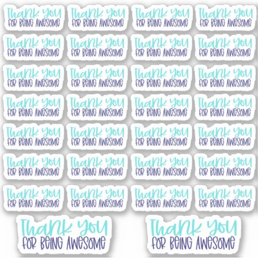 Danke, dass Sie Phantastisch sind - Vinyl Sticker (Vorderseite)