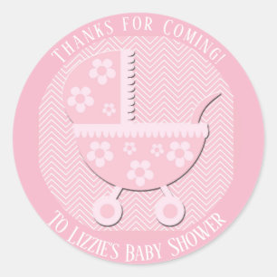 Danke, dass Sie Pink Baby Shower Sticker bekommen
