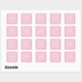 Danke, dass Sie Pink Baby Shower Sticker bekommen (Blatt)