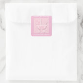 Danke, dass Sie Pink Baby Shower Sticker bekommen (Tasche)