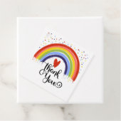 Danke, dass Sie Rainbow Square Aufkleber bevorzuge Geschenkanhänger (Beispiel)