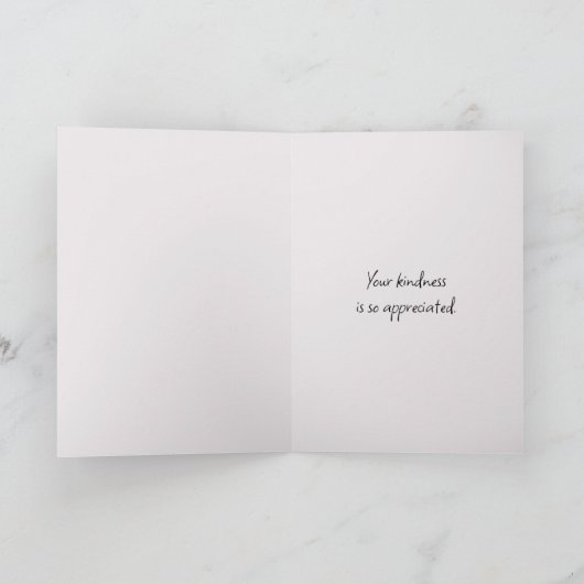 Danke, dass Sie Rosa in der Hand haben Karte (Innenseite)