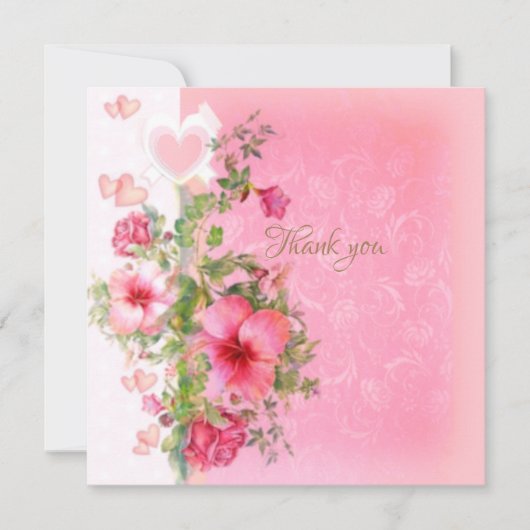 Danke, dass Sie rosa Vintag (Vorderseite)