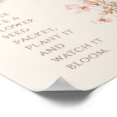 Danke, dass Sie sich für Wildblume Babydusche unte Poster (Ecke)