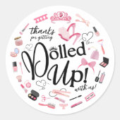 Danke, dass Sie sich mit unserem Party-Aufkleber g Runder Aufkleber (Vorderseite)