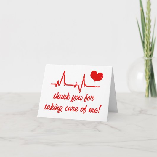 Danke, dass Sie sich um mich medizinisch bedankt h Dankeskarte (Vorderseite)