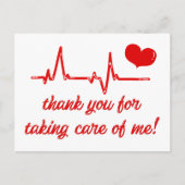 Danke, dass Sie sich um mich medizinisch bedankt h Postkarte (Vorderseite)