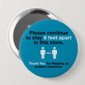 Danke, dass Sie soziale Distanzierung praktiziert Button (Vorne & Hinten)