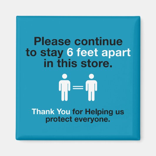 Danke, dass Sie soziale Distanzierung praktiziert Magnet (Vorne)