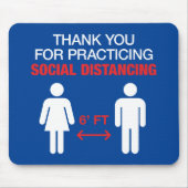 Danke, dass Sie soziale Distanzierung praktiziert  Mousepad (Vorne)