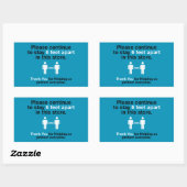 Danke, dass Sie soziale Distanzierung praktiziert Rechteckiger Aufkleber (Blatt)