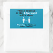 Danke, dass Sie soziale Distanzierung praktiziert Rechteckiger Aufkleber (Tasche)