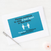 Danke, dass Sie soziale Distanzierung praktiziert Rechteckiger Aufkleber (Umschlag)