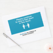 Danke, dass Sie soziale Distanzierung praktiziert Rechteckiger Aufkleber (Umschlag)