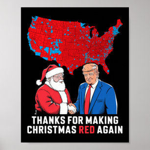 Danke, dass Sie Trump 2024 S wieder Weihnachten ro Poster