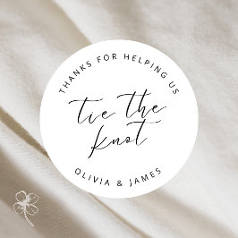 Danke, dass Sie uns bei der Krawatte der Knoten St Runder Aufkleber