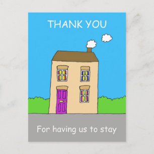 Danke, dass Sie uns Bleibe haben Postkarte