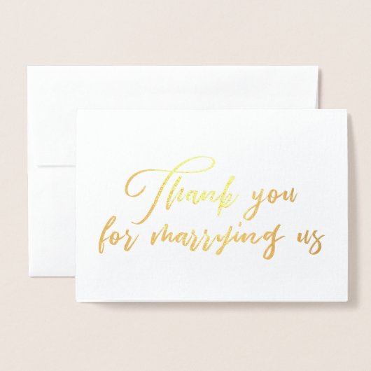 Danke, dass Sie uns heiraten. Folienkarte (Vorderseite mit Umschlag)