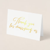 Danke, dass Sie uns heiraten. Folienkarte (Vorderseite)