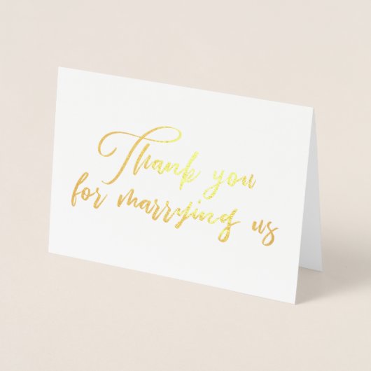 Danke, dass Sie uns heiraten. Folienkarte (Vorderseite)