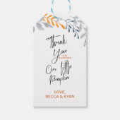 Danke, dass Sie unser kleines Pumpkin-Skript gespi Geschenkanhänger (Vorderseite)