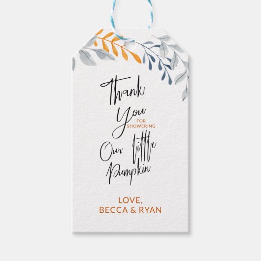 Danke, dass Sie unser kleines Pumpkin-Skript gespi Geschenkanhänger (Vorderseite)