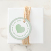 DANKE, DASS SIE UNSERE BABYSHOWER MIT HERZ BEANTRA GESCHENKANHÄNGER (Beispiel)