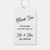 Danke, dass Sie unsere erste Hochzeit geteilt habe Geschenkanhänger (Vorderseite)