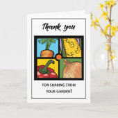 Danke, dass Sie vier Gemüse auf Platz verteilt hab Karte (Gelbe Blume)