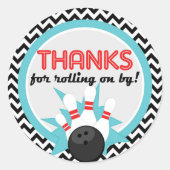 Danke, dass Sie von Bowling Round Stickers weiterl (Vorderseite)