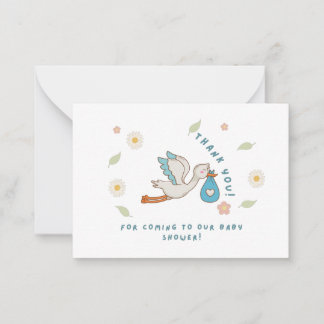 Danke, dass Sie zu unserer Babydusche gekommen sin Mitteilungskarte