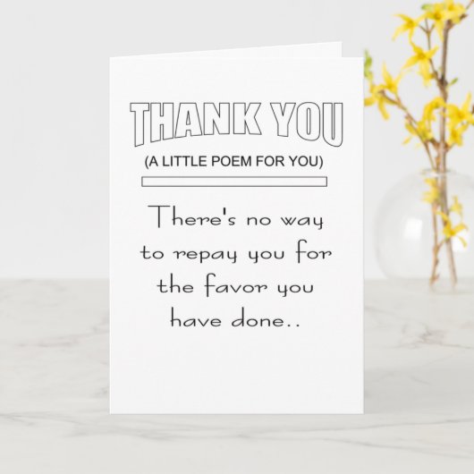 Danke, dass Sie zurückzahlen Karte (Gelbe Blume)