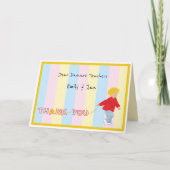 Danke, Daycare Teacher Karte (Vorderseite)