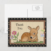Danke, Deer Cartoon Postcard Postkarte (Vorne/Hinten)