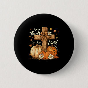 Danke dem Herrn Herbst-Kürbis-Erntedankfest  Button