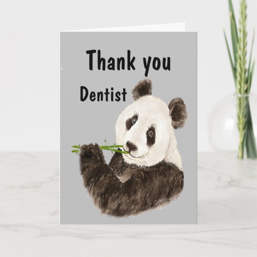 Danke Dentist mit Funny Panda Bear Karte (Vorderseite)