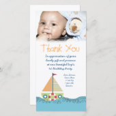 Danke der Geburtstags-Party-Fotokarte des (Vorne/Hinten)