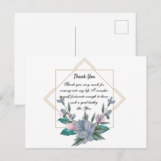 Danke Design Postkarte (Vorne/Hinten)