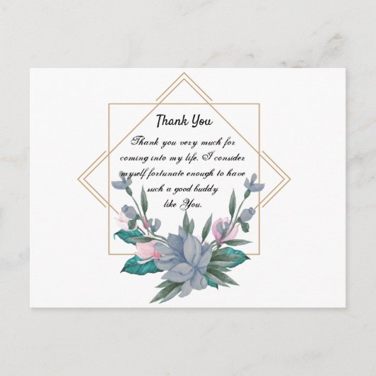 Danke Design Postkarte (Vorderseite)