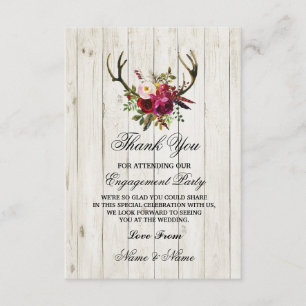 Danke, die Blumen Verlobungs-Hochzeits-Geweihe zu Dankeskarte