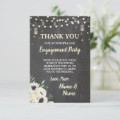 Danke, die Blumen Verlobungs-Leuchtkäfer-Kreide zu Dankeskarte (Stehend Vorderseite)