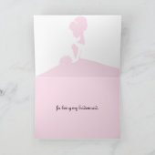 Danke die Brautjungfer, die in der rosa (Innenseite)