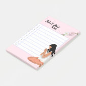 DANKE, DIE LISTE POST-IT KLEBEZETTEL (angewinkelt)