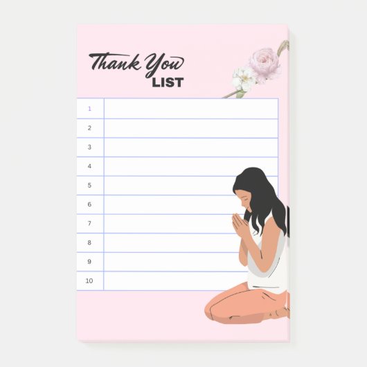 DANKE, DIE LISTE POST-IT KLEBEZETTEL (Vorderseite)