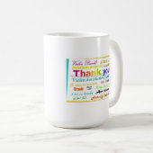 Danke die mehrsprachige Tasse - (VorderseiteRechts)